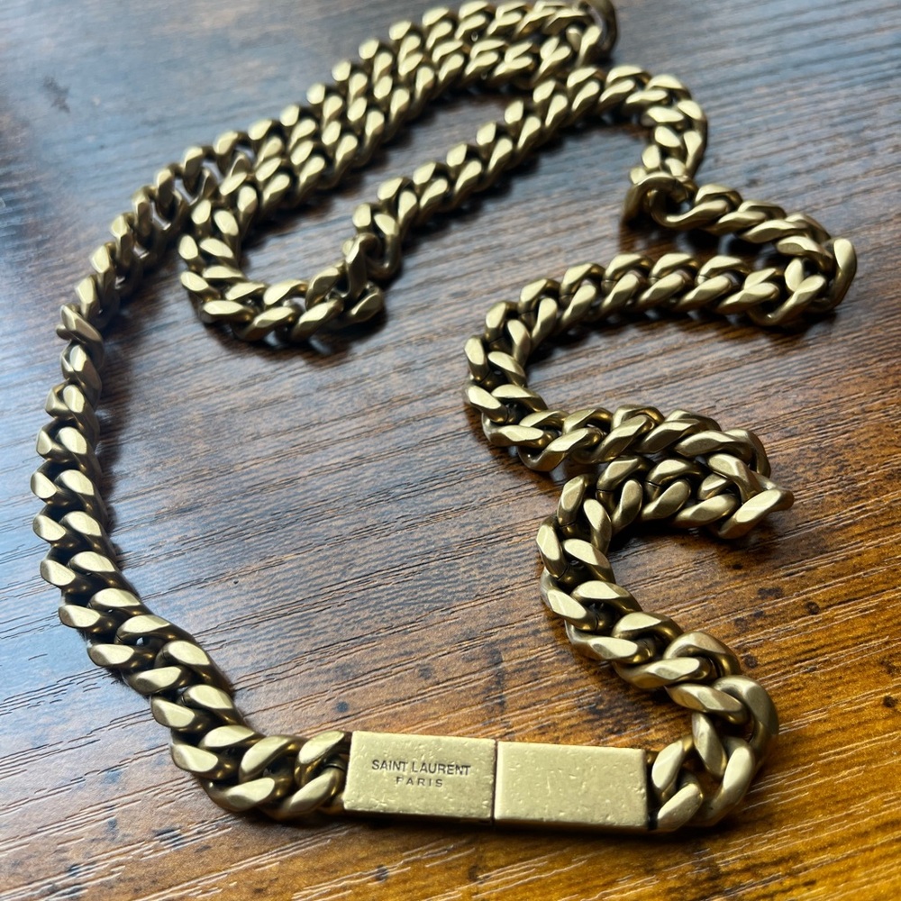 Saint Laurent Luxurious Gold-Tone Chain Necklace or Belt